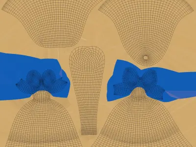 Christmas Bells Realistic Holiday Decoration Asset 003 Low-poly 3D model