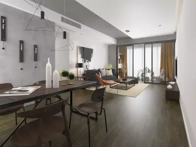 Modern home interior 3D model