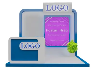 Booth Exhibition Stand A15b 3D model