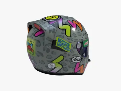 Ricciardo helmet 2020 Low-poly 3D model