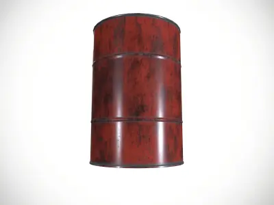 Oil Barrel Low-poly 3D model