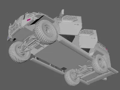 Armor truck Low-poly 3D model