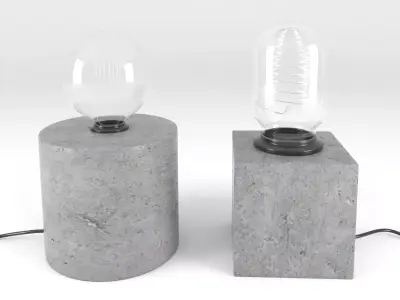 concrete lamp 3D model