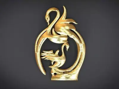 Unique Pendant with stylish decoration frame 3D print model