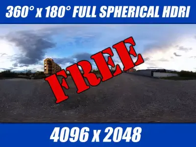 HDRI building site 2 Free 3D model