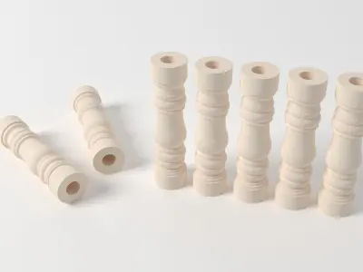 Railing pillar baluster 3d  Model  Free 3D model