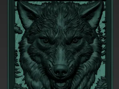 Wolf Head A13 3D print model