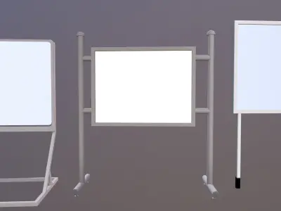 Petrol Pump Barricade Low-poly 3D model