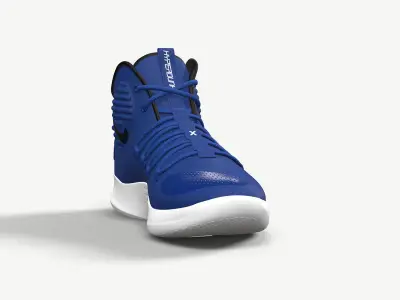 Basketball Shoes Nike Blue 3D model