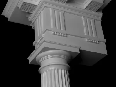 Roman Architectural Pillar Orders 3D Model Collection