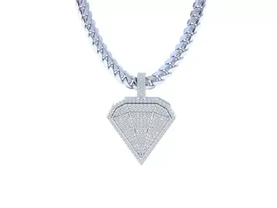 Dimond Hip Hop Pendant  3D print model