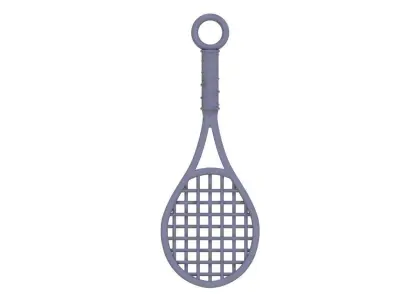 tennis rocked pendant 3D print model