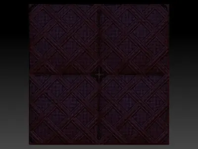 3D WALLPANEL 600MM x 600MM 3D model 5