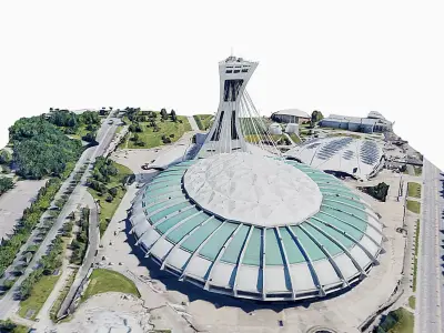 Olympic Stadium Montreal Low-poly 3D model