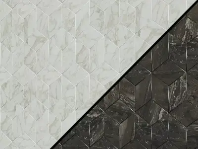 Tiles ATLAS CONCORDE MARVEL EDGE Mos Esagono Lapp 3D model