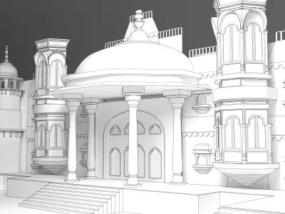 Indian Wedding Stage 3D model