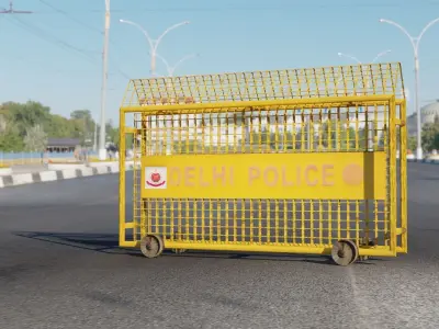 Police Barrier 3D model