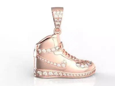 Nike air shoes pendant 3D print model