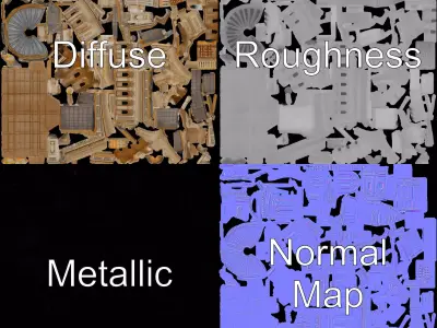 Ornate Mosque Architecture model pack Low-poly 3D model