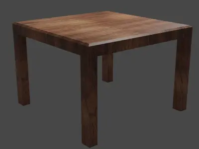 Simple Wooden Table Free 3D model