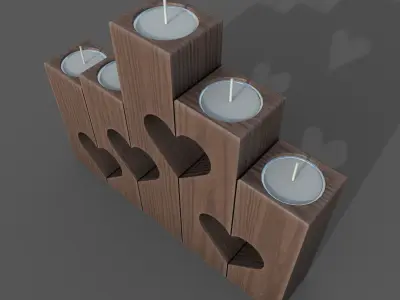 Heart candles collection