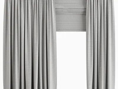 Curtain modern 1 3D model