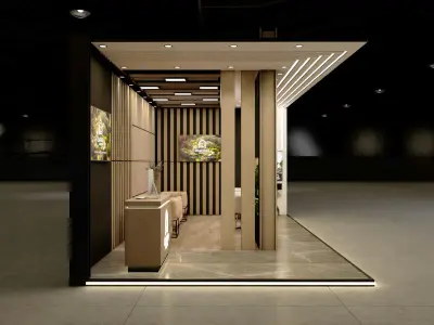 real estate Booth Exhibition Stand 3D model