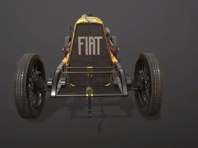 car Fiat Mefistofele Low-poly 3D model
