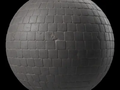 Pavement Materials 109- Concrete Paving - Sbsar Pbr 4k Seamless Texture