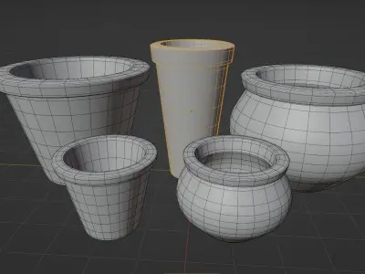 Plant Pots 3D model