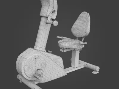 Stationary bicycle-Exercise Equipment-05 Low-poly 3D model