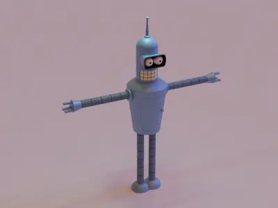Bender from Futurama Free 3D model