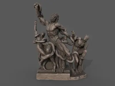 Laocoon and His Sons Low-poly 3D model