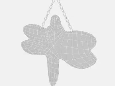 butterfly painting Low-poly 3D model