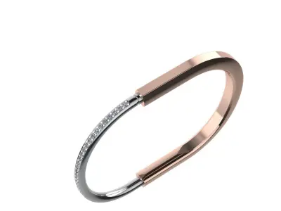 Lock Bracelet 177mm wirst measurment 3D print model