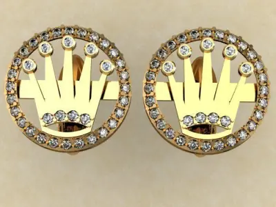 daimond cufflinks 3D print model