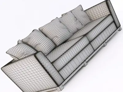 portland modern sofa 3D model