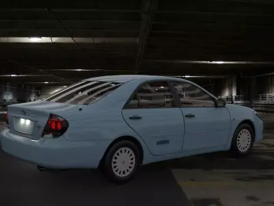 Toyota Camry 2003-2006 Junior with engine VVT-I Low-poly 3D model