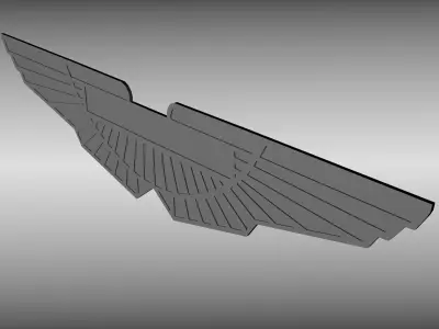 Aston Martin logo 3D model
