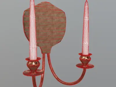 Candle Holder 3  Low-poly 3D model