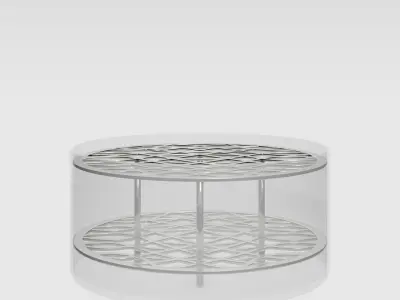 Meadow Vase Large Silver Low-poly 3D model