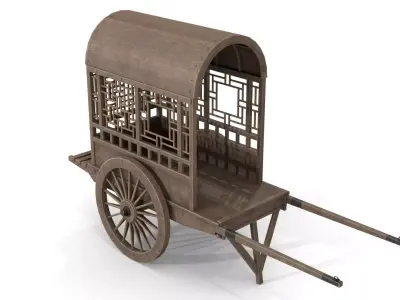 China Cargo Trolley Low-poly 3D model