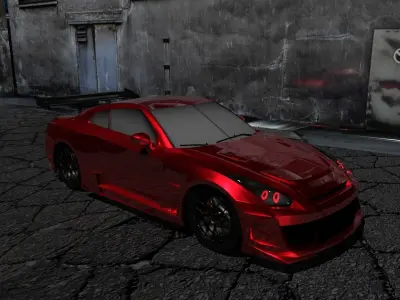 Nissan 370Z GT-R Modified Low-poly 3D model