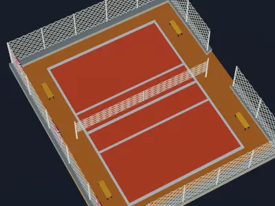Volleyball Stadium - Norway Low-poly 3D model