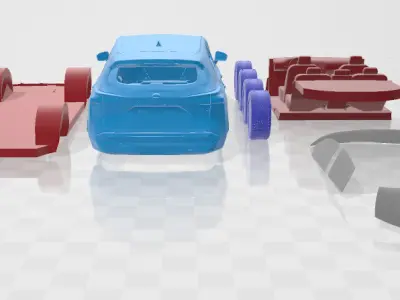 Nissan Qashqai 2025 - Separate Parts STL Model 3D print model