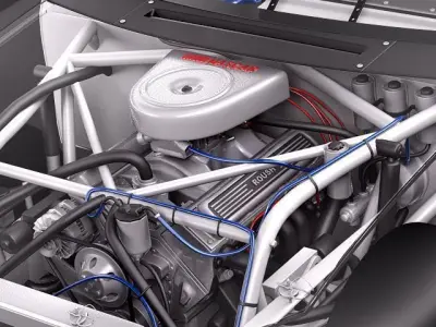 Nascar 2010 chevrolet impala ss godaddy cat pepsi 3D model