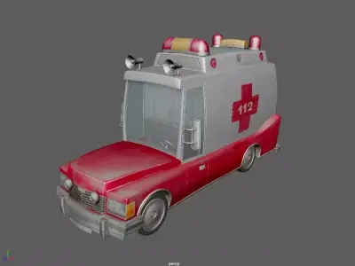 TOON Ambulance 01 3D model