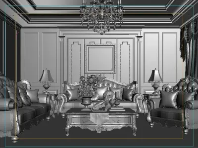 Luxury Living style 3D model