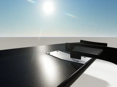 Swan Neck Racing Wing 3D model