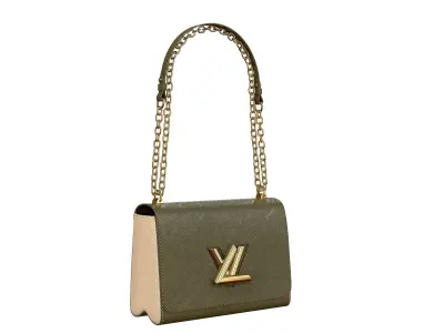 Louis Vuitton Bag Twist Green Cream Epi Leather 3D model